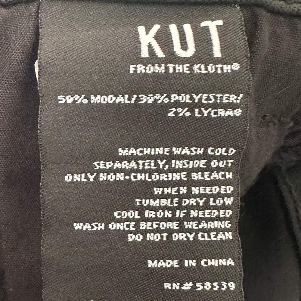 KUT From The Kloth Black Coated Skinny Jeans Pants Size 12 - Picture 8 of 8